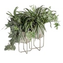 Silver Metal Footed Planter 16in