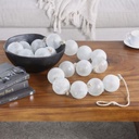 Glass Bead Garland White 91in