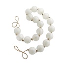 Glass Bead Garland White 91in