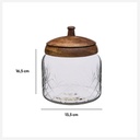 Glass Jar with Mango Wood Cover 1.2L