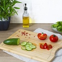 Bamboo Cutting Board with Stainless Steel Handle 42cmx30cm