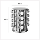 Glass Spice Jars and Stainless Steel Rack