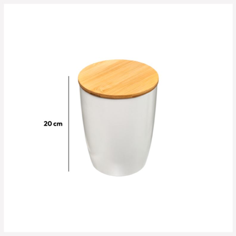 Ceramic Jar with Bamboo Lid 1.5L