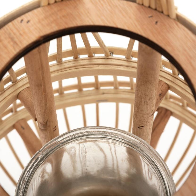 Basket Lantern with Handle 37.5cm
