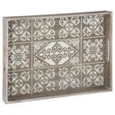 Iram Carved Wood with Glass Tray