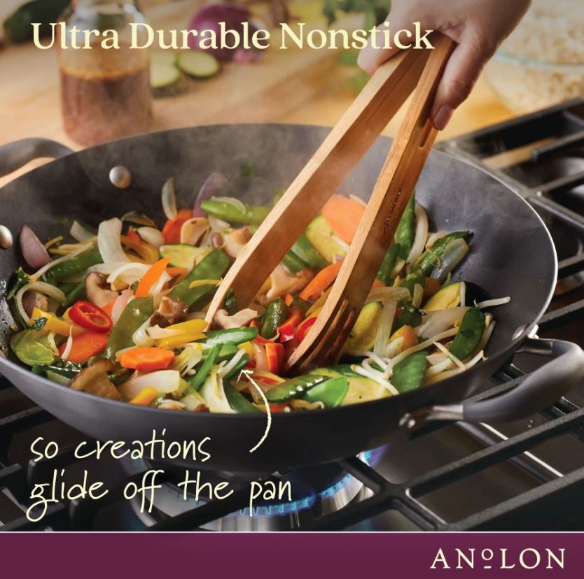 Anolon Advanced Moonstone Covered Wok 14in