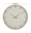 White & Gold Clock 20in 