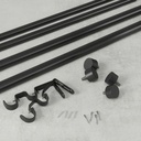 Cappa Double Rod 66-120 inch Black