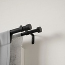 Cappa Double Rod 120-180 inch Black