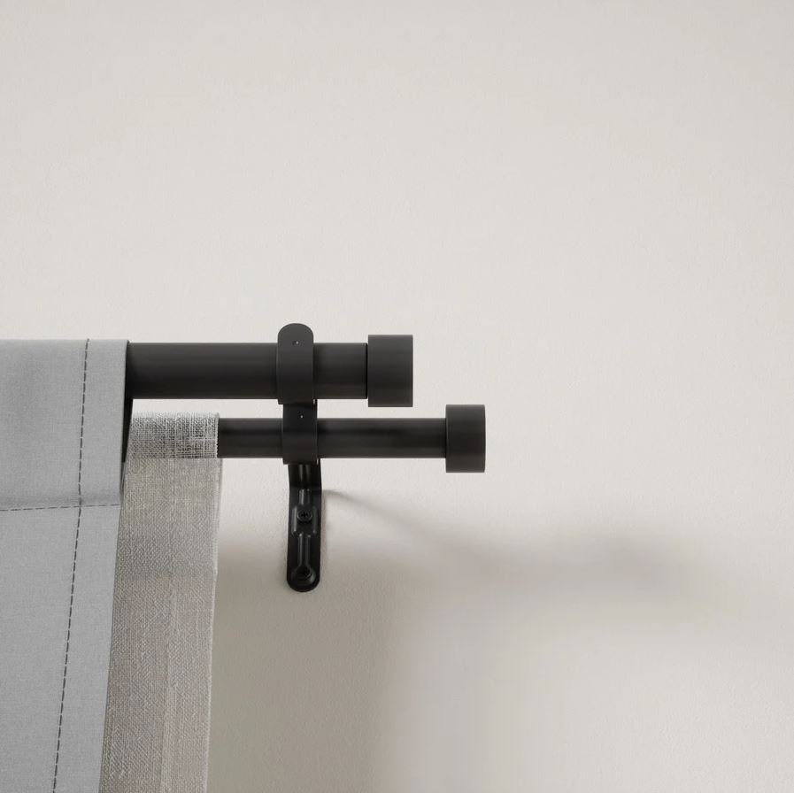 Cappa Double Rod 120-180 inch Black