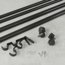 Cappa Double Rod 120-180 inch Black