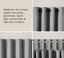 Cappa Double Rod 120-180 inch Black
