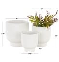 Groovy Round White Planter 5in