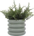 Ceramic Bibendum Planter Green 10in