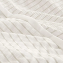 Apollo 3 Piece Striped Seersucker King Comforter Set Ivory