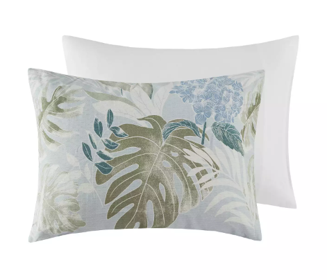 Kiawah Island 6 Piece Oversized Cotton Queen Comforter Set with Throw Pillow