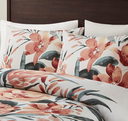 Dahlia 3 Piece Floral Cotton King  Comforter Set