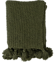 Dark Green Knit Throw 60x50in