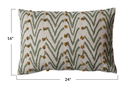 Floral Lumbar Pillow 24x16in