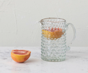Hobnail Glass Pitcher 7.25in