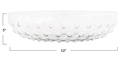 Glass Hobnail Serving Bowl 12in