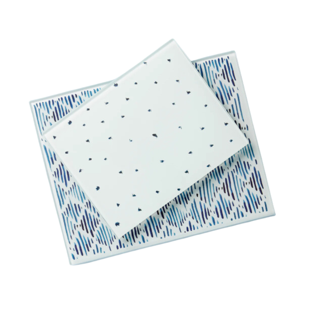 Lenox Blue Glass Prep Board Set of 2