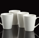 Oneida Ridge White 4-Pce Mug Set