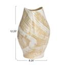 Distressed Stoneware Vase Cream 12in