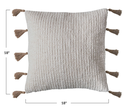 Linen Pillow with Jute Pillows 18in