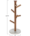 Mango Wood & Marble Mug Tree