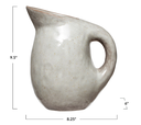 Natural Stoneware Pitcher 9in