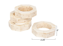 Octogonal Resin Napkin Rings Set of 4