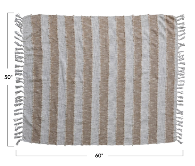 Striped Cotton Throw 60x50