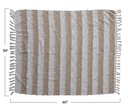 Striped Cotton Throw 60x50