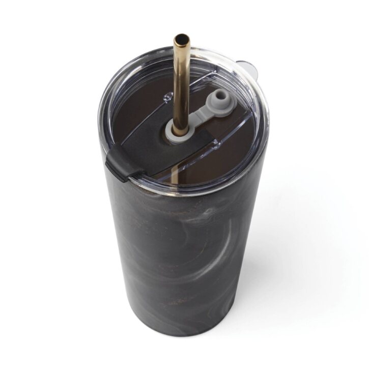 Geo Straw Tumbler 24oz Black