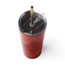 Geo Straw Tumbler 24oz Red