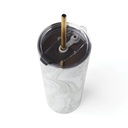 Geo Straw Tumbler 24oz White