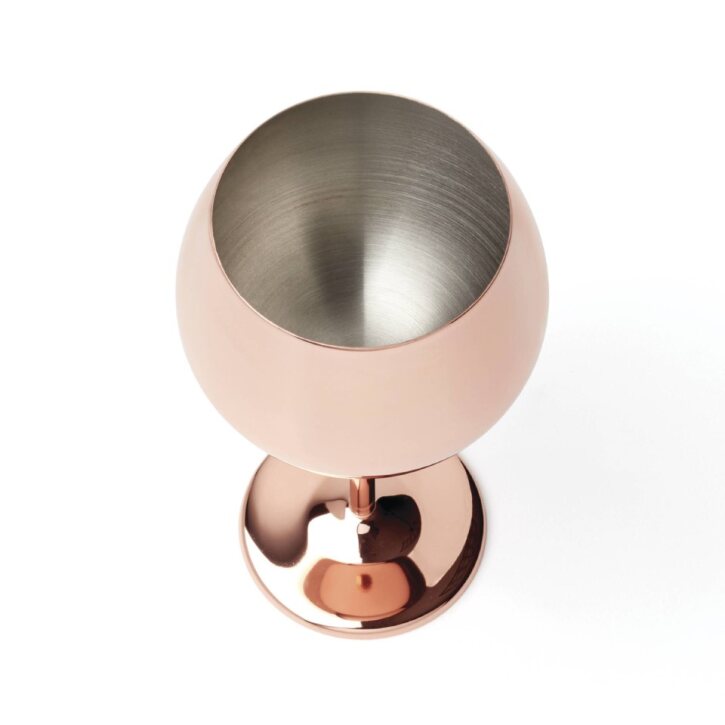 Metal Balloon Wine Glass 12oz Copper Set of 4