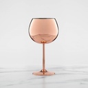 Metal Balloon Wine Glass 12oz Copper Set of 4