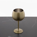 Metal Balloon Wine Glass 12oz Gold Set of 4