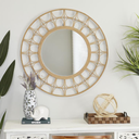Bamboo Wall Mirror 35in
