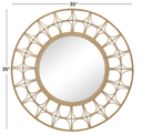 Bamboo Wall Mirror 35in