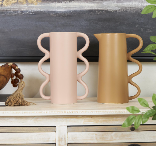 Ceramic Glazed Vase 10in