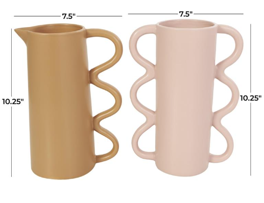 Ceramic Glazed Vase 10in