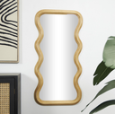 Wavy Wall Mirror Light Brown 20in x 39in