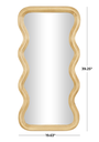 Wavy Wall Mirror Light Brown 20in x 39in