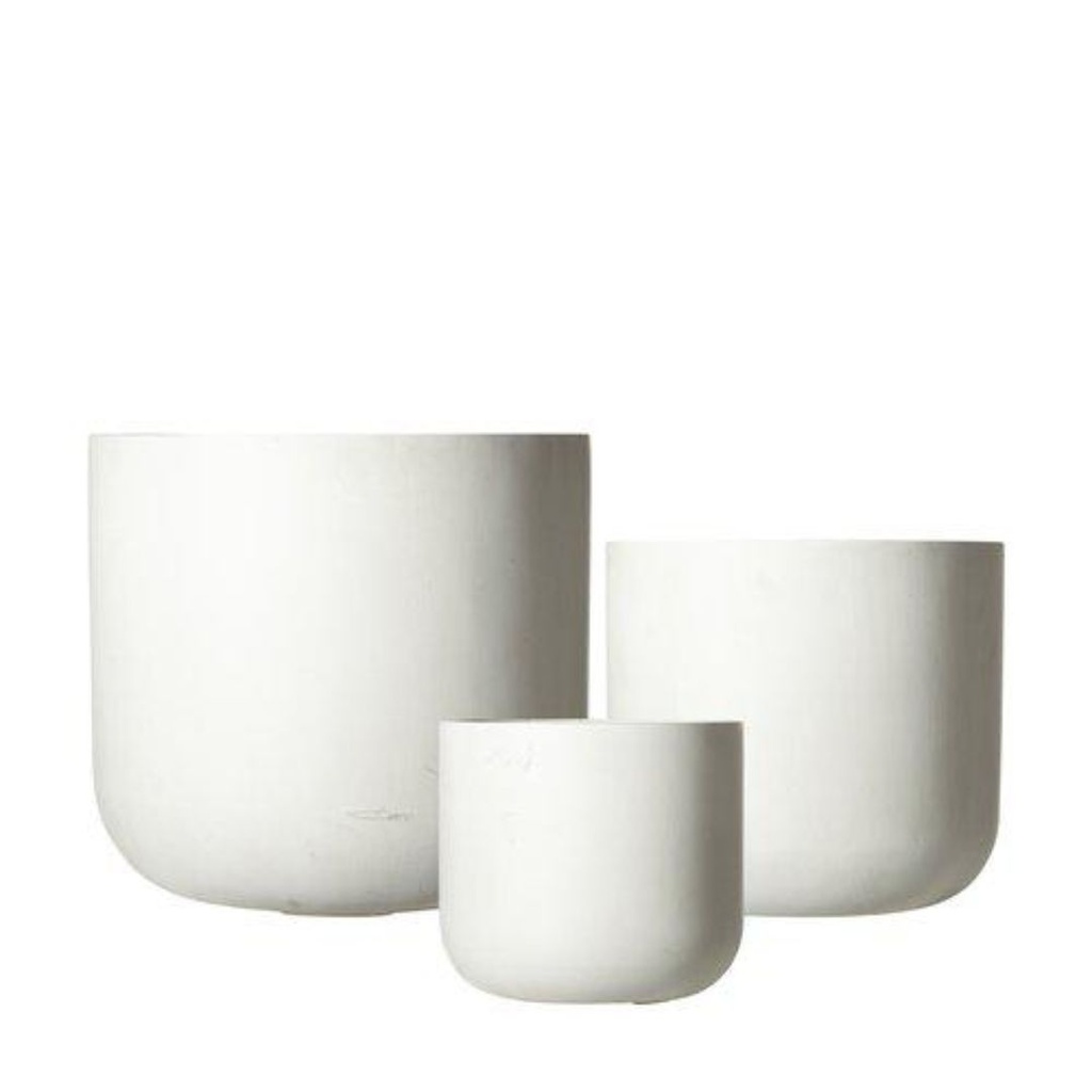 Joy Concreate Planter White Small