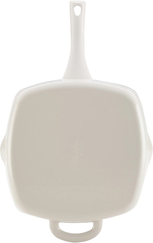 Ayesha Cast Iron Square Grill Pan Vanilla