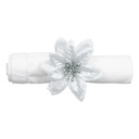 Silver Poinsettia Napkin Ring
