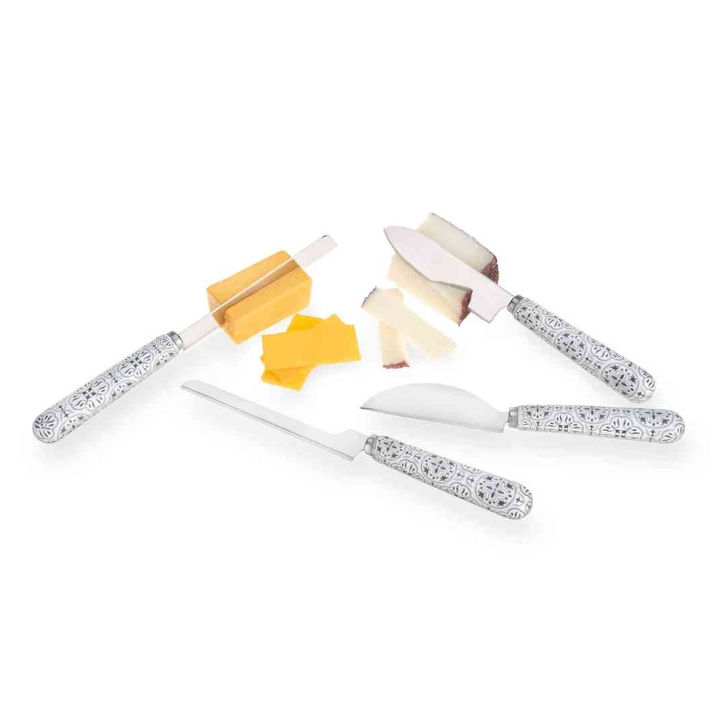Tiles Cheese Knife Set 4pc